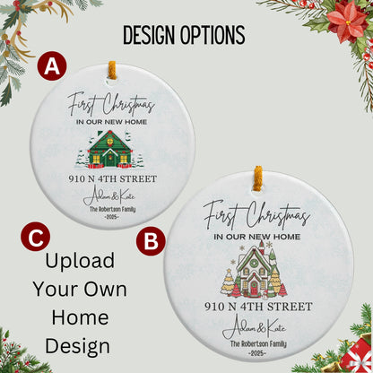 New Home Ornament, New Home Christmas Ornament 2025, Our First Christmas in Our New Home, Christmas Tree New Home Ornament, Address Ornament
