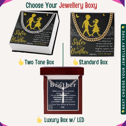 To My Protective Brother" – Thank You for Always Having My Back, Accessories With Personalized Message Card