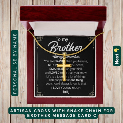 To My Protective Brother" – Thank You for Always Having My Back, Accessories With Personalized Message Card