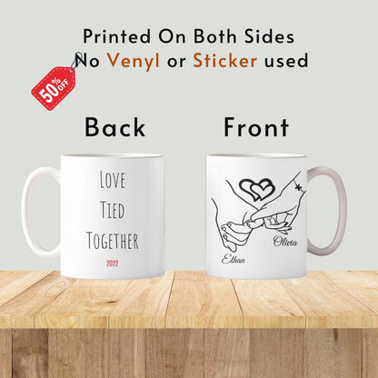 Personalized Couple Mugs Anniversary Gift, Anniversary Mr and Mrs Mugs, Personalized photo mug for couple ,Engagement gifts for couple.