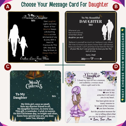 "To my Daughter,GrandDaughter,Daughter In Law" - You Are My Heart and My Happiness, Necklace With Personalized Message Cards.