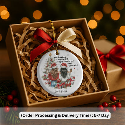 Friend Ornament, Personalized Friend Gift Ornament, Friend Christmas Ornament, Best Friends Ornament Gift, Custom Friend Gift Ornament 2025