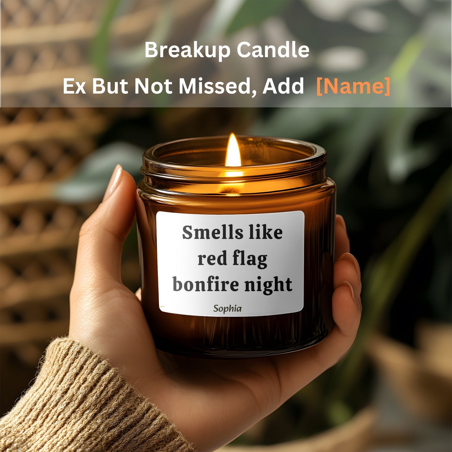 Breakup Gift Smell Like Red Flag Personalized Funny Candle Divorce Gift Cheer Up Gift Funny Breakup Care Package