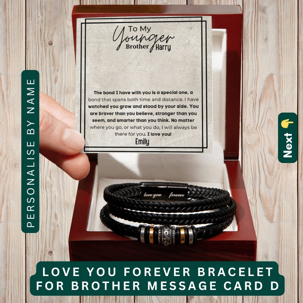 To My Protective Brother" – Thank You for Always Having My Back, Accessories With Personalized Message Card