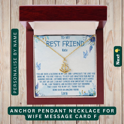 "To My Precious Bestie" – You’re One in a Million, Necklace With Personalized Message Card