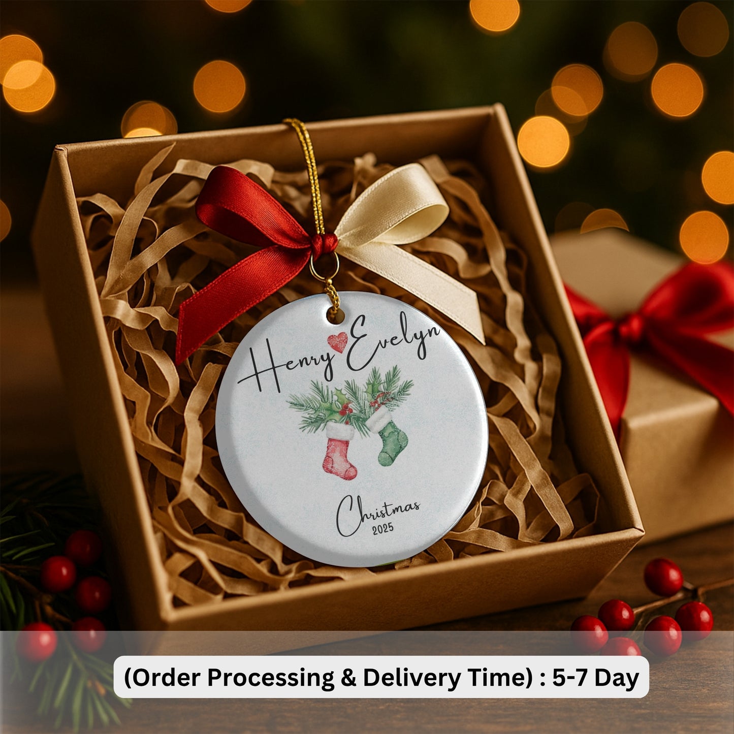 Personalized Couple Christmas Ornament 2025, Together Ornament , Couple Ornament, New Couple Keepsake, Christmas Gift For Couple