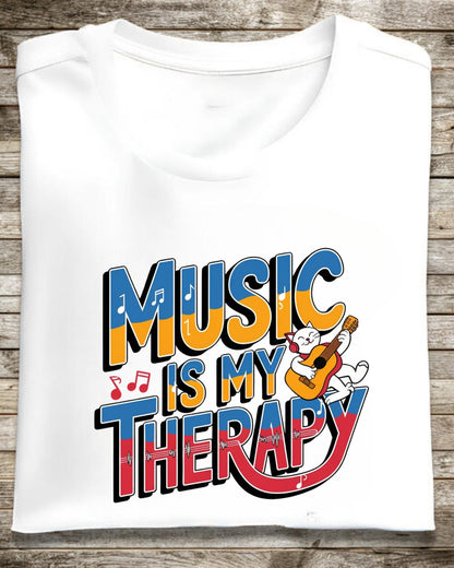 Music Is My Therapy Music Idiom Unisex Softstyle T-Shirt