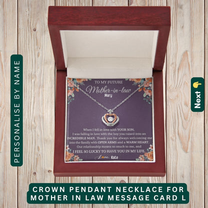 "To My Dearest Mom" – You Are My Everything, Necklace With Personalized Message Card