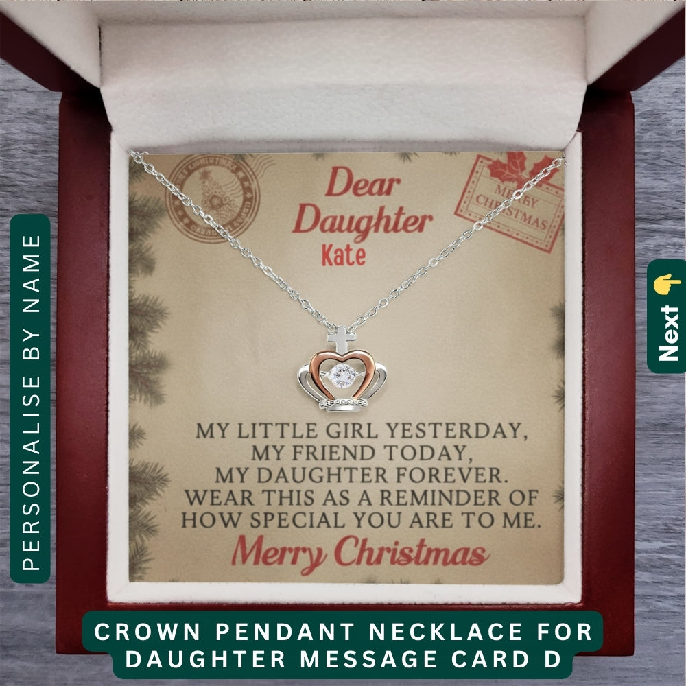 "To My Daughter, Granddaughter, and Daughter-in-Law" – With Love and Pride, Necklace With Personalized Message Card