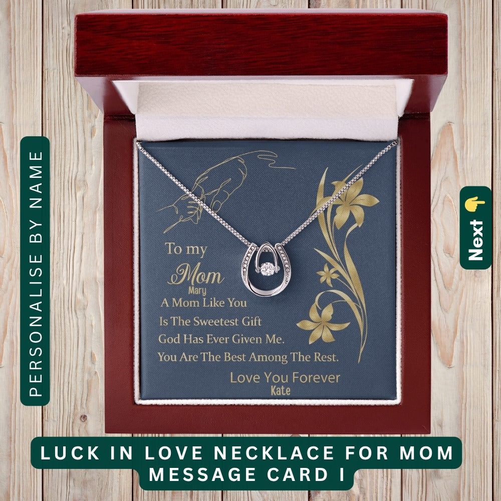 "To My Dearest Mom" – You Are My Everything, Necklace With Personalized Message Card
