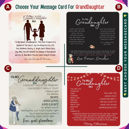 "To My Daughter, Granddaughter & Daughter-in-Law," – A Gift from the Heart, Necklace With Personalized Message Card