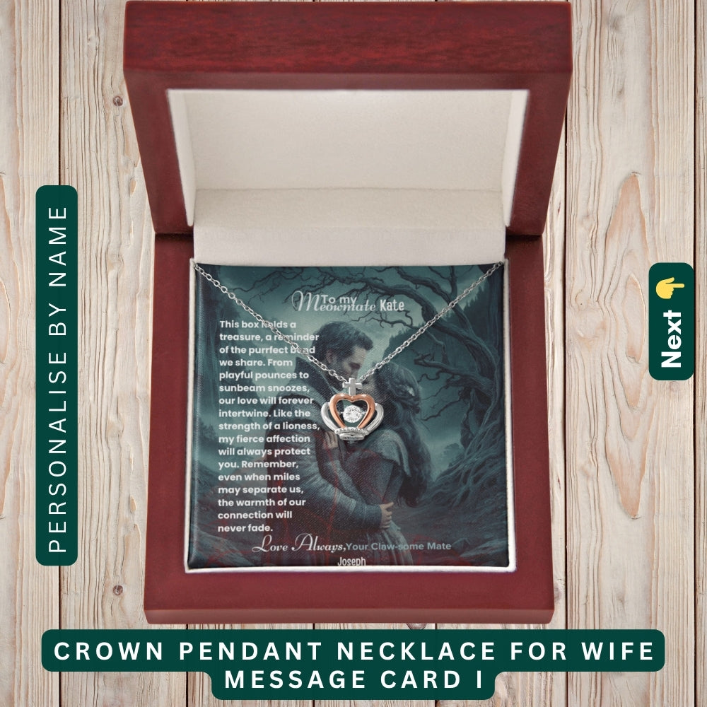 "To My Loving Wife" – Forever in My Heart, Necklace With Personalized Message Card
