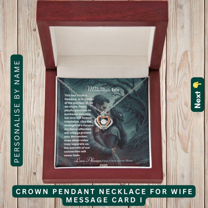"To My Loving Wife" – Forever in My Heart, Necklace With Personalized Message Card