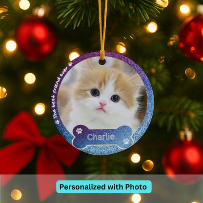 Custom Photo Pet Memorial Gift, Memorial Ornament, Custom Ornament, Pet Memorial, Christmas Ornaments, Custom Pet Ornament