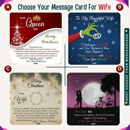 "To My Loving Wife" – Forever in My Heart, Necklace With Personalized Message Card