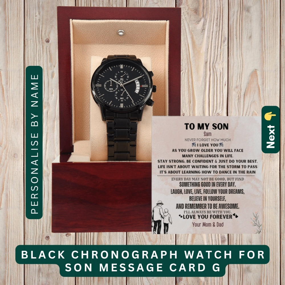 "To My Brave Son" – Accessories With Personalized Message Card