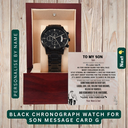 "To My Brave Son" – Accessories With Personalized Message Card