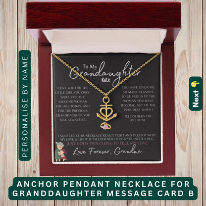 "To My Daughter, Granddaughter, and Daughter-in-Law" – With Love and Pride, Necklace With Personalized Message Card