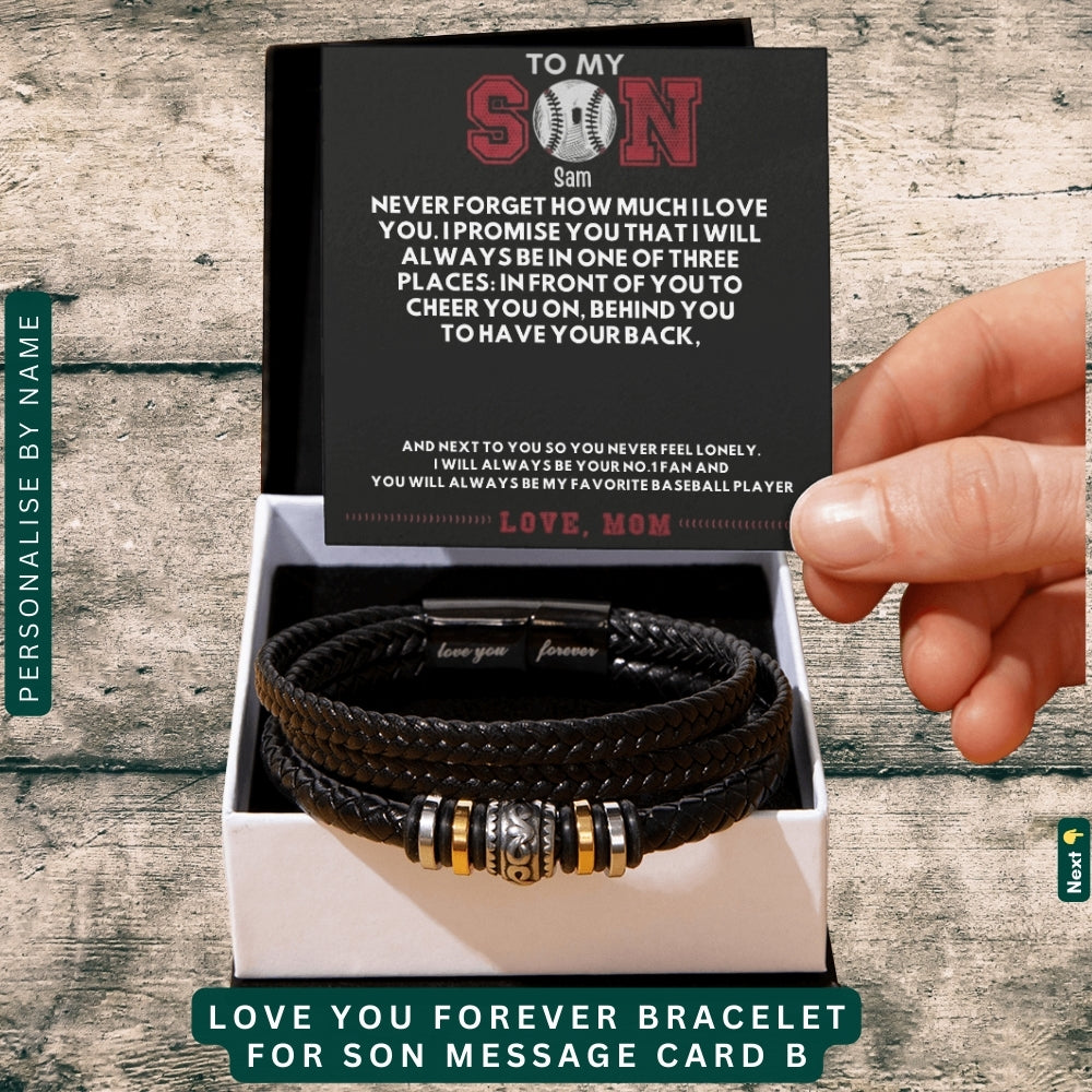 To My Loving Son. Always and forever