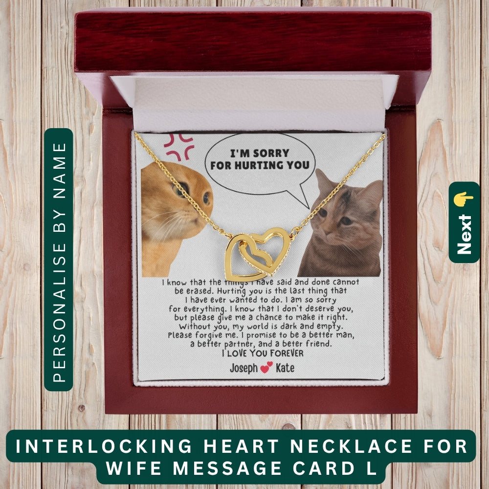 "To My Beloved Wife" – With Endless Love, Necklace With Personalized Message Card