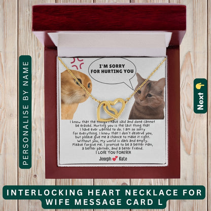 "To My Beloved Wife" – With Endless Love, Necklace With Personalized Message Card