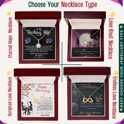 "To My Dearest Wife" – You Are My Everything, Necklace With Personalized Message Card