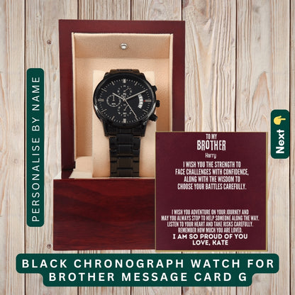 To My Protective Brother" – Thank You for Always Having My Back, Accessories With Personalized Message Card