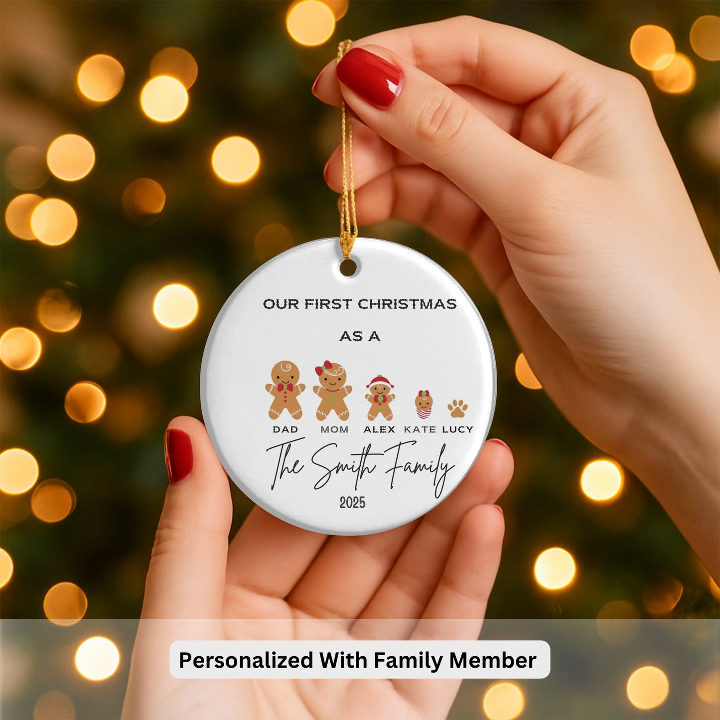 Personalized Family Ornament, Christmas Gift For Family, Family With Names, Christmas Ornament, Custom Family Keepsake, Family 2025