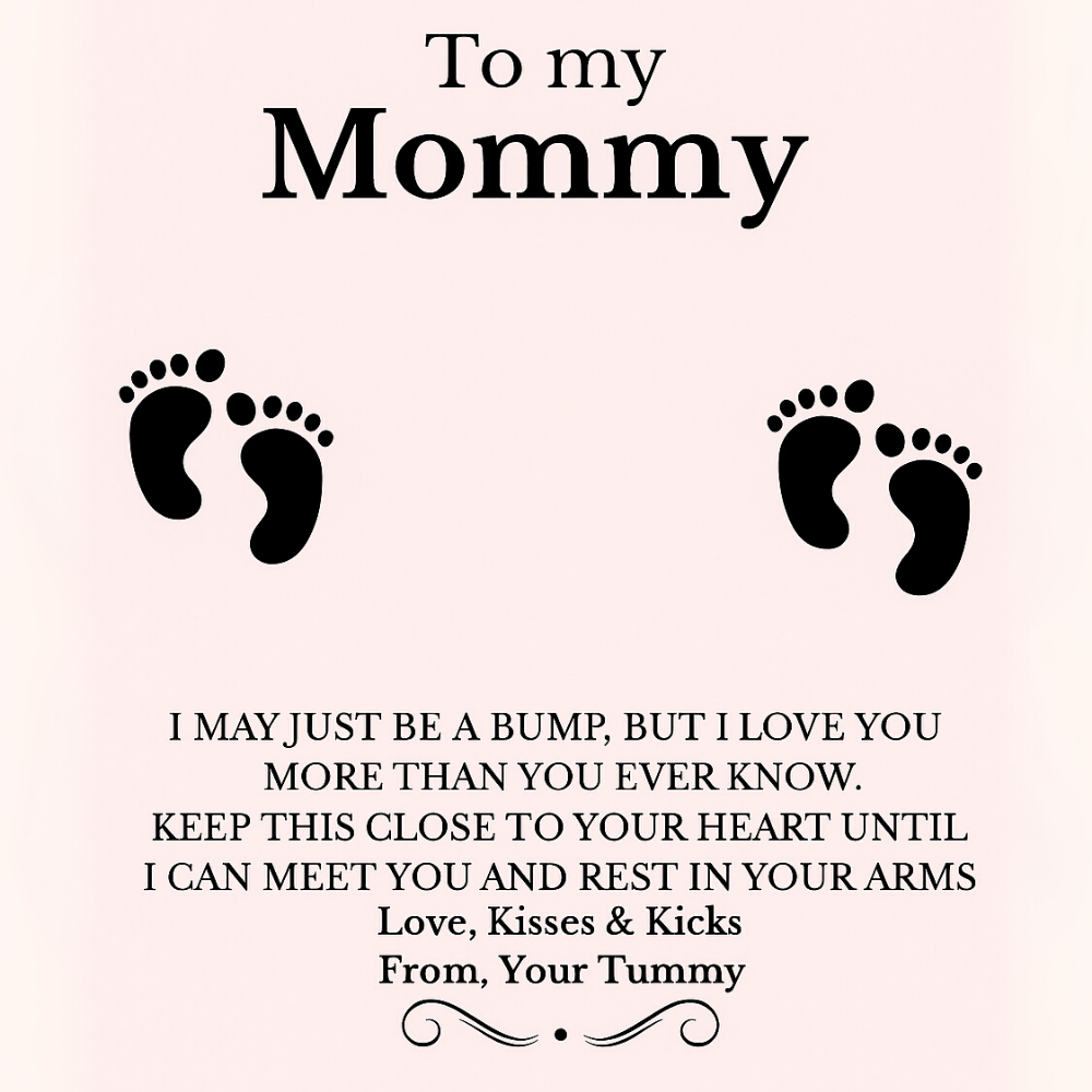 Best Gift For Mom. Baby Feet Heart Necklace
