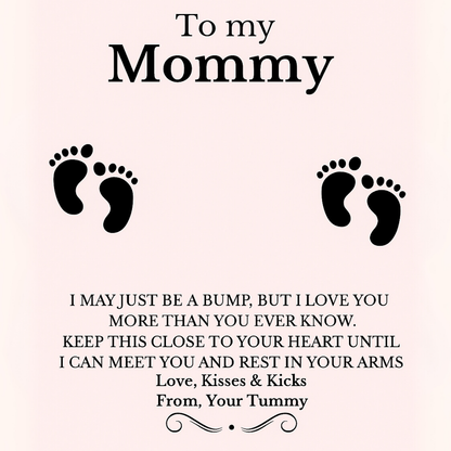 Best Gift For Mom. Baby Feet Heart Necklace