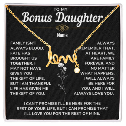 To My Bonus Daughter — A Necklace She’ll Carry in Her Heart Forever 📍