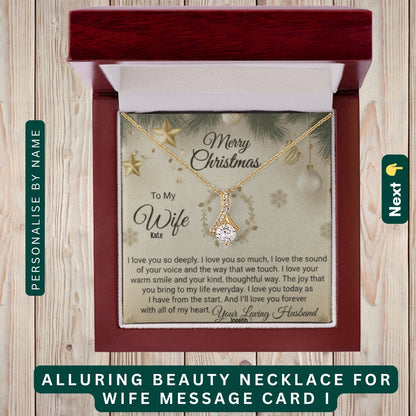 "To My Dearest Wife" – You Are My Everything, Necklace With Personalized Message Card