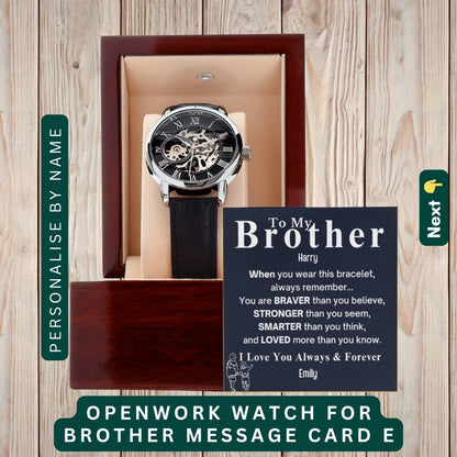 To My Protective Brother" – Thank You for Always Having My Back, Accessories With Personalized Message Card