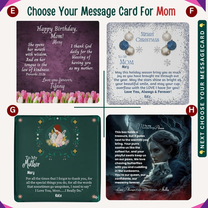 "To My Dearest Mom" – You Are My Everything, Necklace With Personalized Message Card