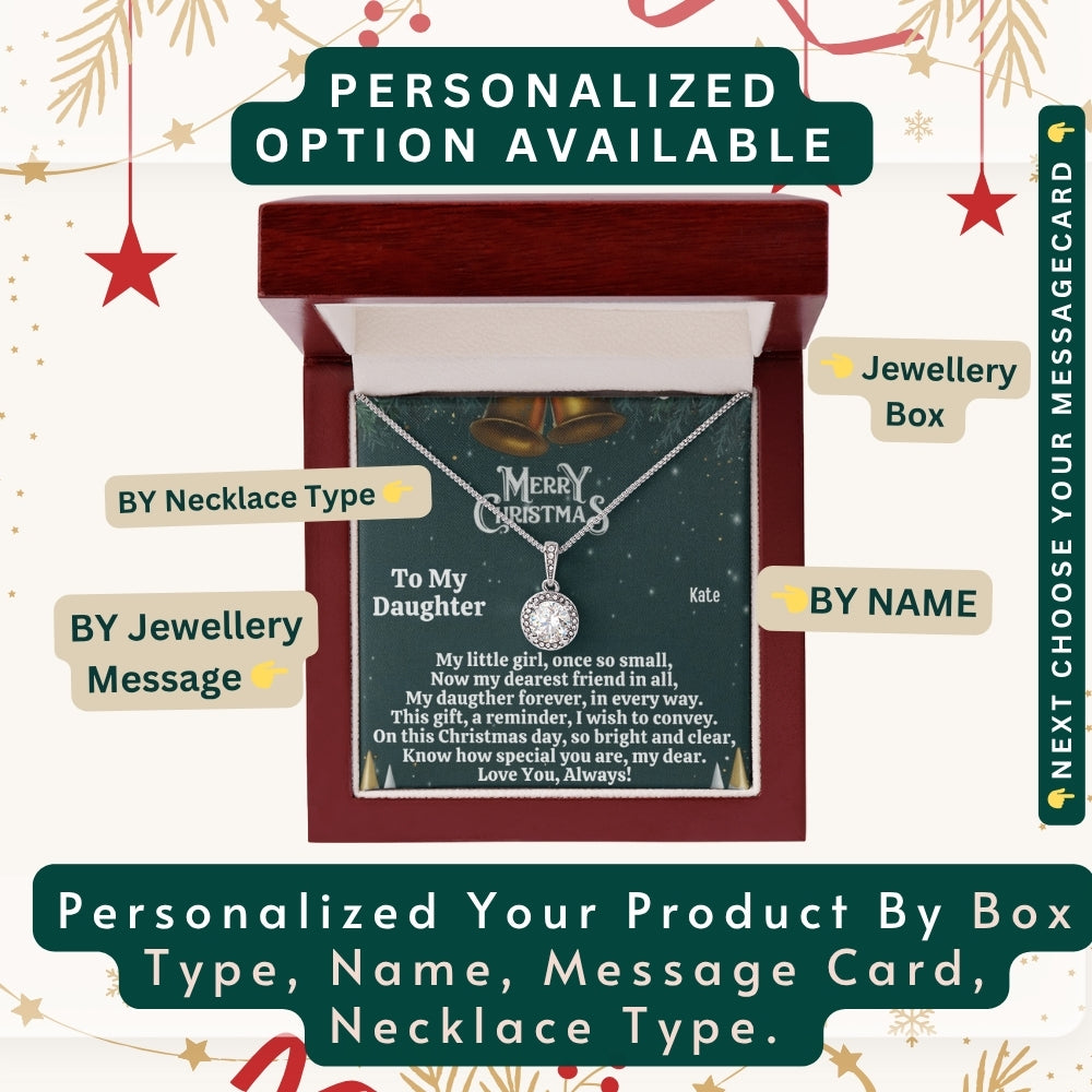 "To my Daughter,GrandDaughter,Daughter In Law" - You Are My Heart and My Happiness, Necklace With Personalized Message Cards.