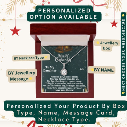 "To my Daughter,GrandDaughter,Daughter In Law" - You Are My Heart and My Happiness, Necklace With Personalized Message Cards.