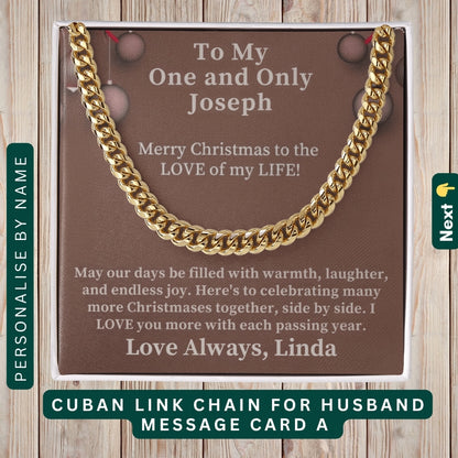 "To My Precious Husband" –  Accessories With Personalized Message Card