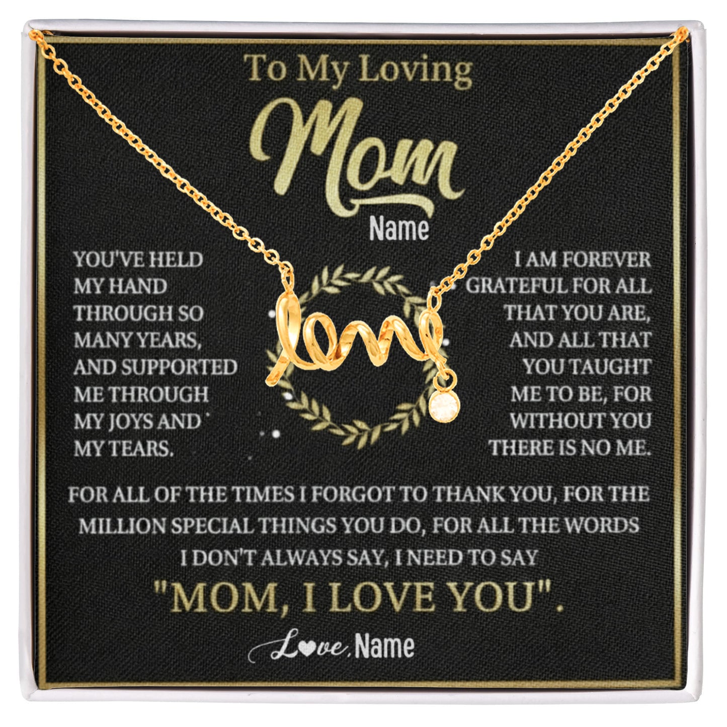 To My Loving Mom — A Necklace That Says Everything My Heart Feels 📍