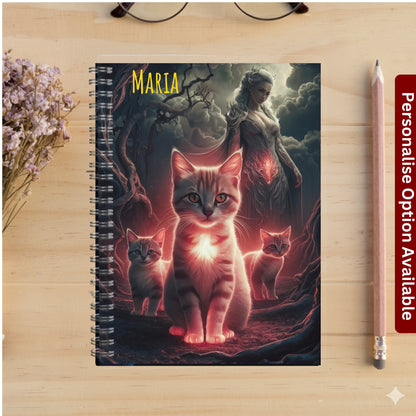 Personalized Spiral Notebook, Custom Name Journal, Floral Diary, Gratitude Journal, Personalized Gift for For Mom Mothers Day Birthday