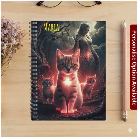 Personalized Spiral Notebook, Custom Name Journal, Floral Diary, Gratitude Journal, Personalized Gift for For Mom Mothers Day Birthday