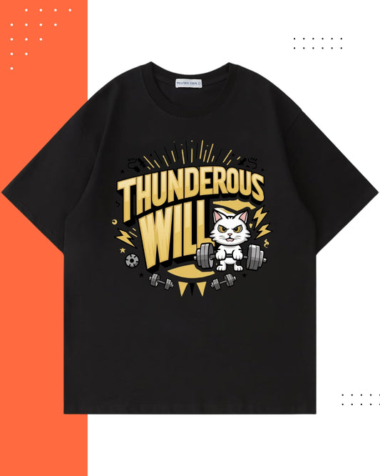 Thunderous Will Unisex Gym Oversized Boxy Tee