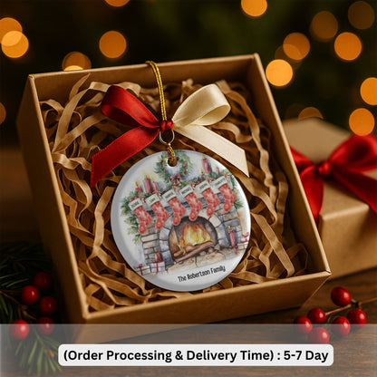 Personalized Family Ornament, Christmas Gift For Family, Family With Names, Christmas Ornament, Socks Ornament, Custom Family Gift