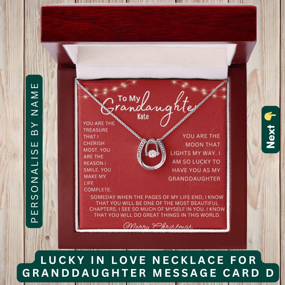 "To my Daughter, Daughter In Law, GrandDaughter" - You Are Strong, Smart, and Loved Beyond Words, Necklace With Personalized Message Card.