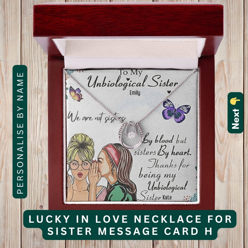 To My Incredible Sister" – Thank You for Always Being There, Necklace With Message Card