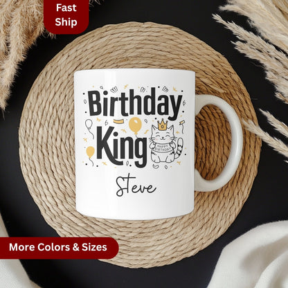 Funny Mug, Son Gift, Personalised Name Cat Mug, Son Birthday Gift, Graduation Gift for Son, Son Christmas Gift from Mom Dad