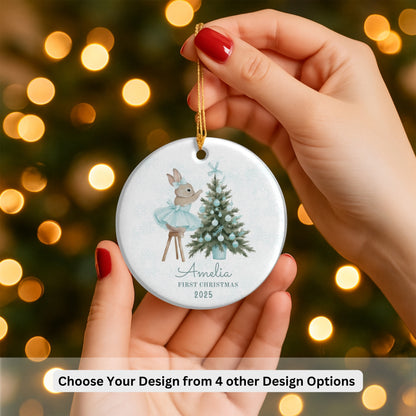 Baby Girl First Christmas Ornament, Personalized Baby Christmas Ornament, Baby's First Christmas, Christmas Keepsake, Custom Baby Ornament