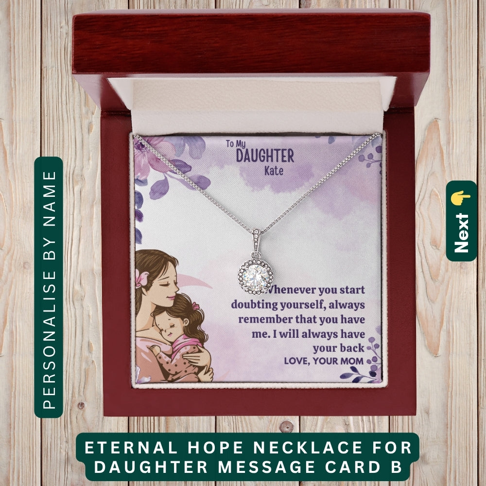 "To my Daughter, Daughter In Law, GrandDaughter" - You Are Strong, Smart, and Loved Beyond Words, Necklace With Personalized Message Card.