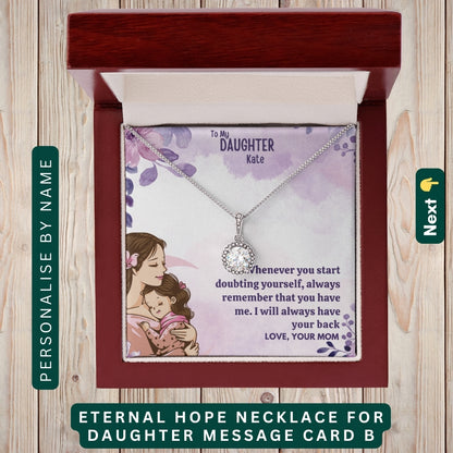 "To my Daughter, Daughter In Law, GrandDaughter" - You Are Strong, Smart, and Loved Beyond Words, Necklace With Personalized Message Card.