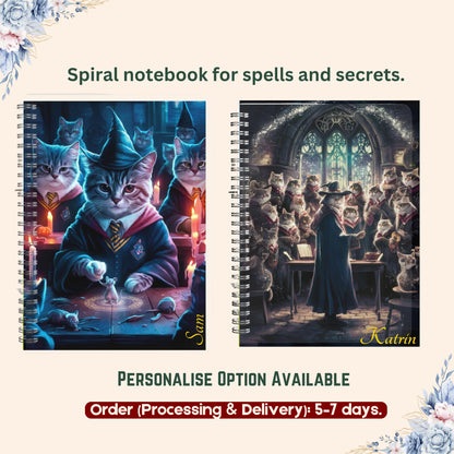 Personalized Kids Notebook – Custom Wizard Journal, Magic Spiral Notebook, Back to School Gift, Party Favor, Stocking Stuffer, Teacher Gift