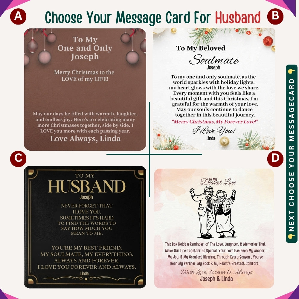 "To My Precious Husband" –  Accessories With Personalized Message Card